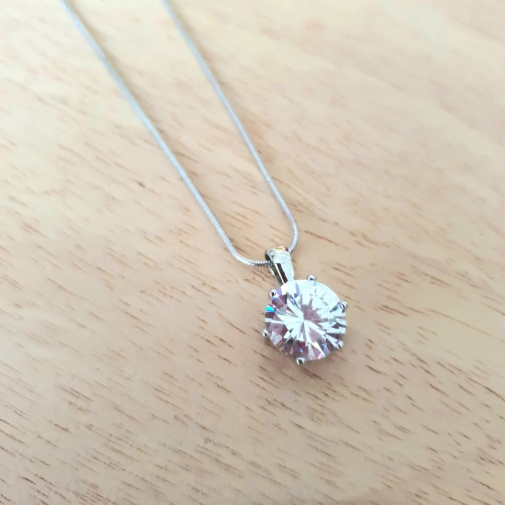 "Oh My Gosh" Silver Swarovski Crystal Necklace - Picture 1 of 5
